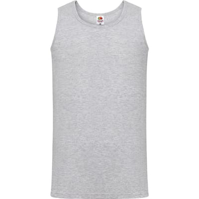 Fruit of the Loom Unisex Adult Valueweight Athletic Tank Top (Heide Grijs)