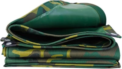 Waterdicht Dekzeil - Beschermhoes Tuin - Buiten Beschermen - Verstevigd Met Tules - 1.5x4m - Camo