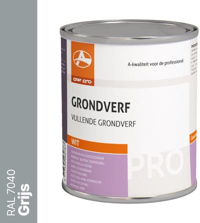 OAF PRO Grondlak Professioneel Grijs (RAL 7040) 750 ml - Grondverf voor Hout en Metaal - Grondverf Buiten - Kan 1 Jaar buiten zonder aflak - In 9.000 mengkleuren