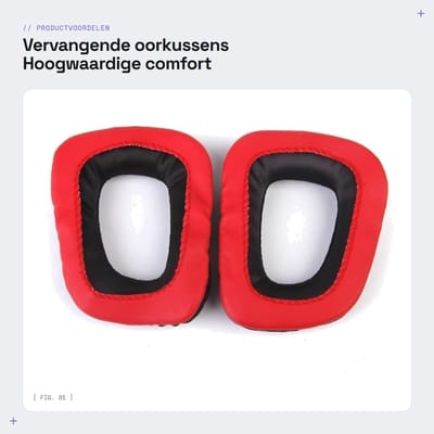 Dailygoods- Oorkussens Vervangend - Hoge Elasticiteit - Zacht - Duurzaam - Verbeterde Basprestaties - Afmetingen 100 x 75 x 15 mm - Hoofdtelefoon Oorkussens
