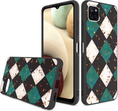 Silicone Hoesje Print - Backcover - Geschikt voor Samsung Galaxy A12 4G & 5G - Marmer Groen