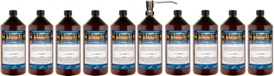 Hairconditioner Hammam Herbal 1 liter met luxe RVS zilverkleurige pomp - set van 10 stuks