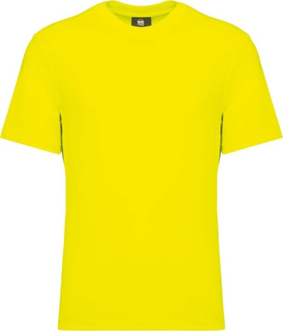 WK. Designed To Work Duurzaam uniseks T-shirt katoen/polyester WK308 - Fluorescent Yellow - L