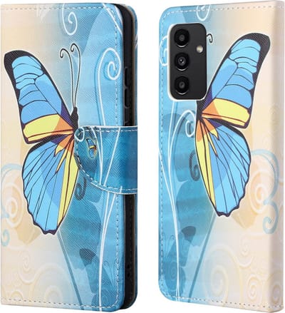 Coverup Hoesje - Geschikt voor Samsung Galaxy A13 4G Hoesje - Coverup Book Case - Blauwe Vlinder