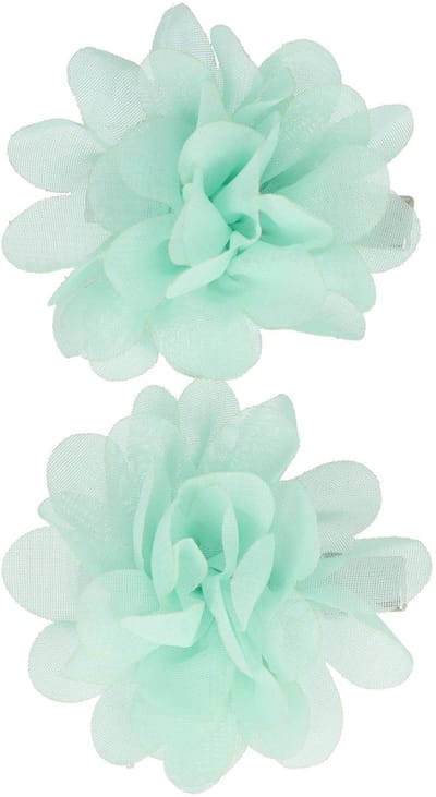 Haarsoires Haarspeld Duckklem 5cm – Haarbloem - Mintgroen - Set van 2 - Sterke Haarclip voor Styling & Dagelijks Gebruik - Hair Clip - Decoratieve Haaraccessoire
