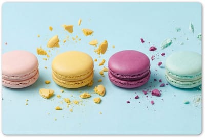 Placemats 45x30 cm - Placemat kunststof - 1 stuk - Macarons - Kleurrijk - Pastel - Borden onderleggers - Decoratie voor op tafel - Keuken tafeldecoratie accessoires - Vinyl onderlegger - Tafelversiering