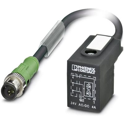 Phoenix Contact 1435166 Sensor/actuator connector, geassembleerd M12 Aantal polen (sensoren): 3 Stekker, recht, Stekker, haaks 3.00 m 1 stuk(s)