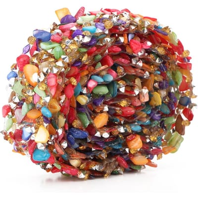 Ruban d'habillage en pierre colorée brillante, 1m, bricolage, accessoire de décoration, artisanat, décoration de robe de couture 2cm Colored gravel