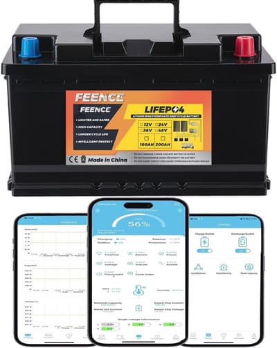 Mini Lithium Batterij 12V 100Ah - Lichtgewicht en Compact voor Camper, Marine en Off-Grid