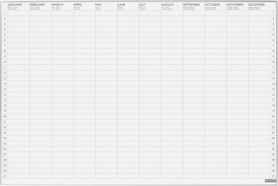DESQ® Jaarplanner - Magnetisch - Aluminium Ultra Thin Frame - 60 x 90 cm
