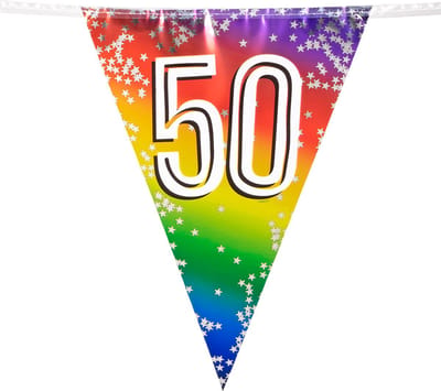 Boland - Folievlaggenlijn Rainbow '50' - Regenboog - Regenboog