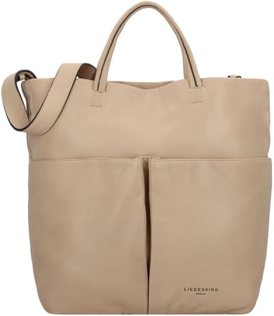 LIEBESKIND BERLIN Leren Schoudertas Hera Sheep Natural Tote Bag Sandcastle Beige
