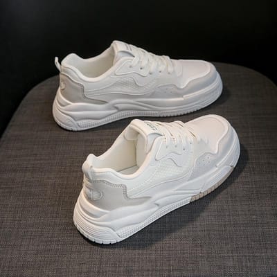 Lente Nieuwe Koreaanse Versie Kleine Witte Schoenen Vrouwelijke Studenten Dikke Zool Muffin Schoenen Casual Boardschoenen 40 gray
