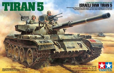 Tamiya Modelbouwpakket Militaire voertuigen - 35328 Tiran 5 met 2 Figuren - Israëlische Gevechtstank Plastic - 1:35 - Modelbouw