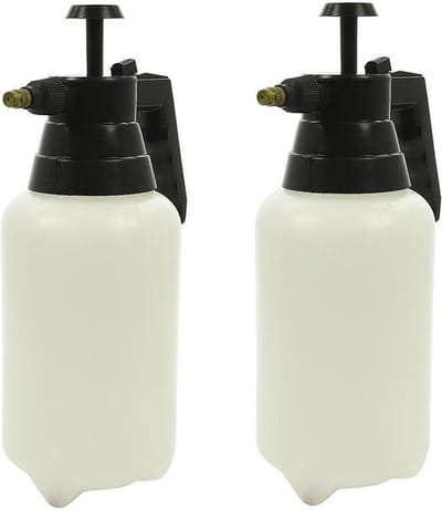 Hoge Drukspuit/plantensproeier - Set van 2x stuks - 1 Liter - Waterverstuivers - kunststof
