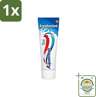 1 x Aquafresh Tandpasta Freshmint Frisse Adem 75 ml- Tandpasta - Frisse Adem - Suikerzuurbescherming - Gaatjesbescherming - Tandvleesbescherming