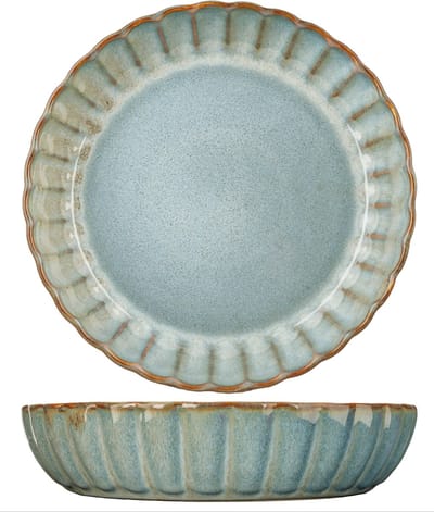Cosy & Trendy Diepe Borden / Pastaborden Astera Ocean Blauw - Set van 4 ø 22 cm - Aardewerk - Vaatwasserbestendig