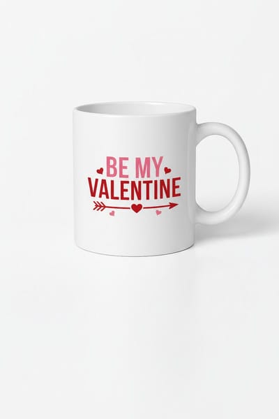 Valentijn Mok "Be My Valentine" - Romantisch Cadeau met Harten Design