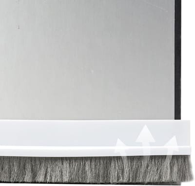 Inovra Plus - Tochtstopper wit voor deuren: energiezuinige afdichting tegen lawaai en stof, deurborstel afdichtingsstrip - 100 cm