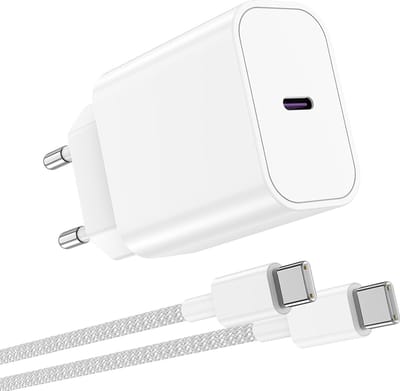 Usb C Snellader + usb C Kabel 3 Meter - Usb C Stekker - Oplader voor oa A57, A56, A55, A35, A34, A25, A24, A23, A17 5G, A16, A15 - Usb C Adapter 20w