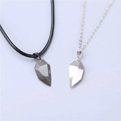 Ventes Amour Aimant Couple Chaîne Clavicule Noël Punk Ras du Cou Pour Femmes Hommes Colliers de Mode Tendance Élégant Bijoux Chunky gray