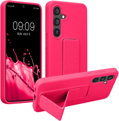 kwmobile back cover voor smartphone - geschikt voor Samsung Galaxy S24 - 1x beschermhoesje van kunststof - In neon roze