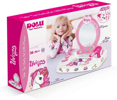 13-delige Kinderspiegeltje Opmaaktafel met Accessoires