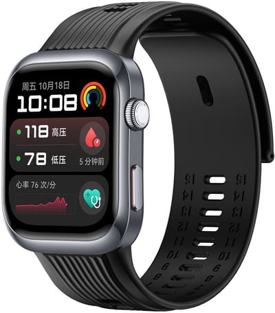 Strap-it Smartwatch siliconen bandje - geschikt voor de Huawei Watch D2 (zwart)