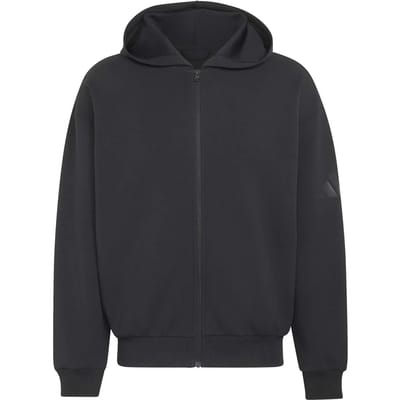 Adidas Sportswear Soft Lux Hoodie Met Lange Ritssluiting - Heren - Zwart