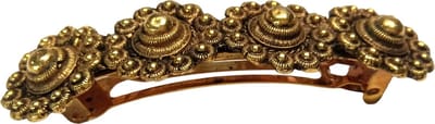Zeeuws Meisje -zeeuwse knopen - luxe haarspeld-haarclip verguld 8 cm met made in France soeld