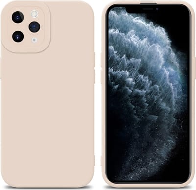 Cadorabo Hoesje geschikt voor Apple iPhone 11 PRO in FLUID CREAM - Beschermhoes gemaakt van flexibel TPU silicone Cover Fluid Case