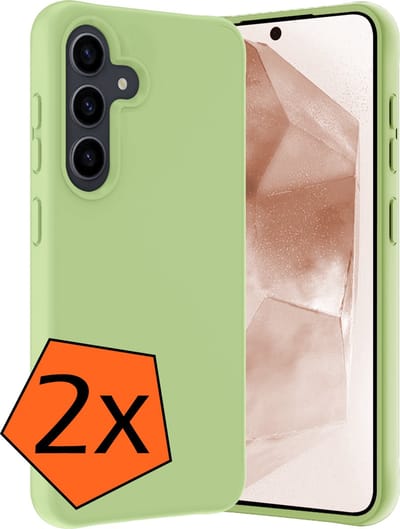 Hoes - 2 Stuks - Geschikt voor Samsung Galaxy A55 - Sterk & Shockproof - Case Siliconen - Back Cover - Telefoon Hoes - Groen
