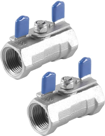 Cosensi - Dailygoods - 2 Stuks DN15 1/2 Inch Kogelkraan met Binnendraad in Roestvrijstaal