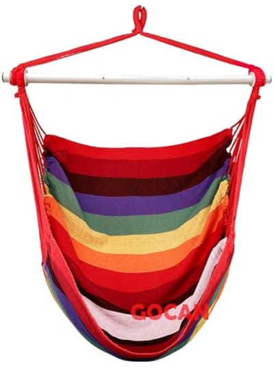 Grote Hangmatstoel Schommelstoel 110 x 150 cm - Comfortabele Katoenen Hangstoel voor Binnen en Buiten