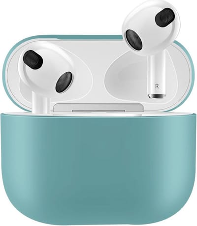 New Age Devi - Hoesje Geschikt voor Apple AirPods 3- Licht Blauw