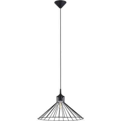 Sollux Lighting Hanglamp Eda - E27 - zwart - staal - 40x40x86cm
