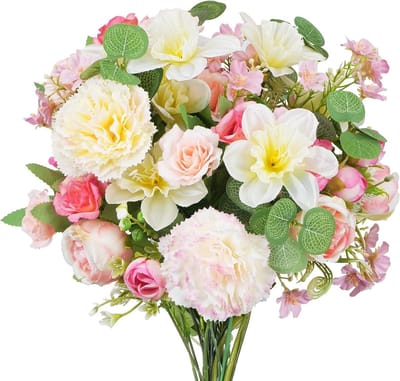 Prachtig boeket met narcissen, pioenrozen, rozen, steranjer en eucalyptus voor elke gelegenheid