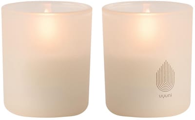 Uyuni Lighting - Glass candle - Vanilla - Set van 2 - 6 cm x 7 cm
