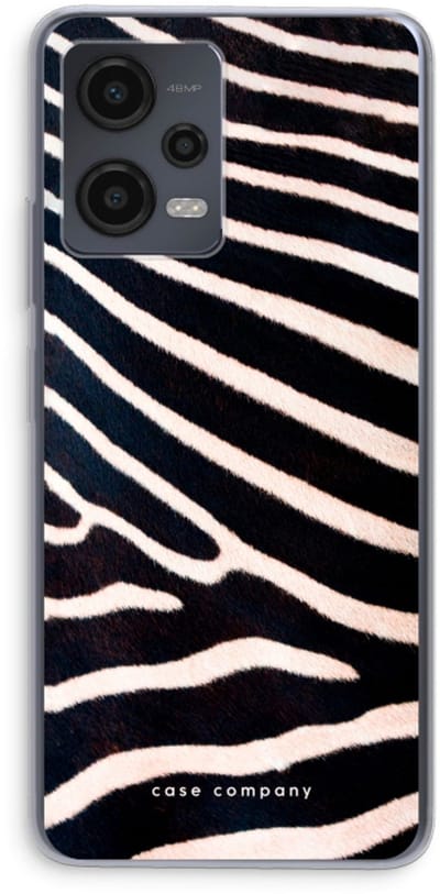 Case Company® - Hoesje geschikt voor Xiaomi Redmi Note 12 hoesje - Zebra - Soft Cover Telefoonhoesje - Bescherming aan alle Kanten en Schermrand
