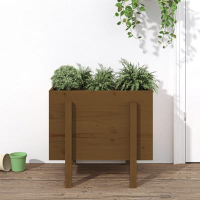 vidaXL - 810552 - - Plantenbak - 62x50x57 - cm - massief - grenenhout - honingbruin