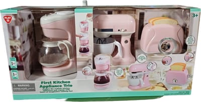 Playgo Keukenapparatuur - Roze 3-delige set voor speelkeuken