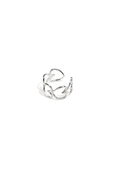 Elegante ring met harten - Goudkleur