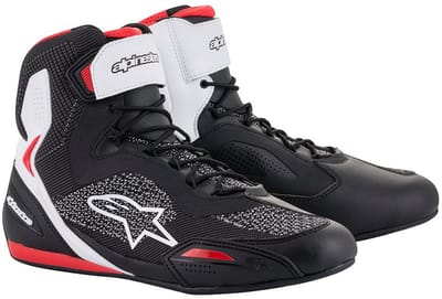 Alpinestars Faster-3 Rideknit Zwart Wit Rood - Maat US 13.5 - Laars