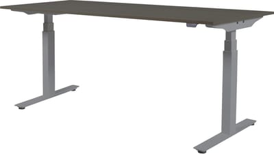Zit Sta Bureau - Plus Elek 180x80 logan eik - alu frame
