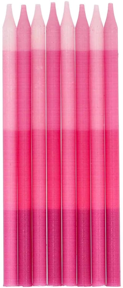 Folat - Kaarsjes Shades Of Pink 10 cm (24 stuks)