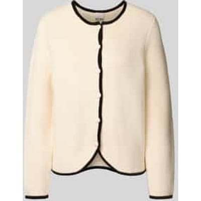 Gebreid jack met ronde hals, model 'BRICA'