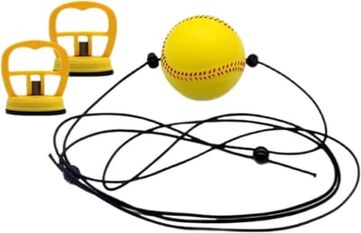 Boksbal Training - Reactiebal Speedbag - Verbeter Snelheid - Zuignap Montage - 9x9cm Bal - Zwart
