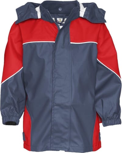 Donkerblauw / rood basic regenjas van Playshoes 98