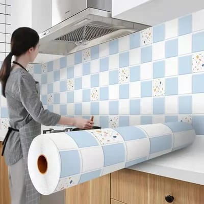 Keukenfornuis Oliebestendige Sticker Waterdicht Hittebestendig Behang Keukendecoratie Zelfklevend Contactpapier 60CMX1M