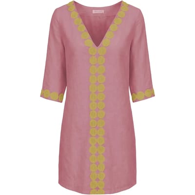 Korte linnen jurk voor vrouwen Haris Cotton
